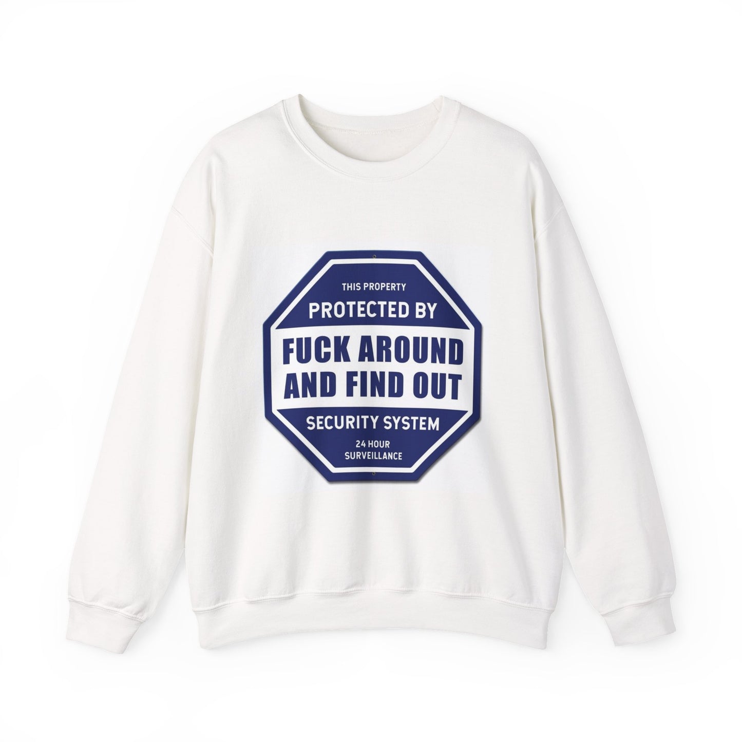 Funny Security System Sweatshirt, Unisex Crewneck, Gift for Friends, Casual Wear, Cozy Humor Apparel, Everyday Comfort