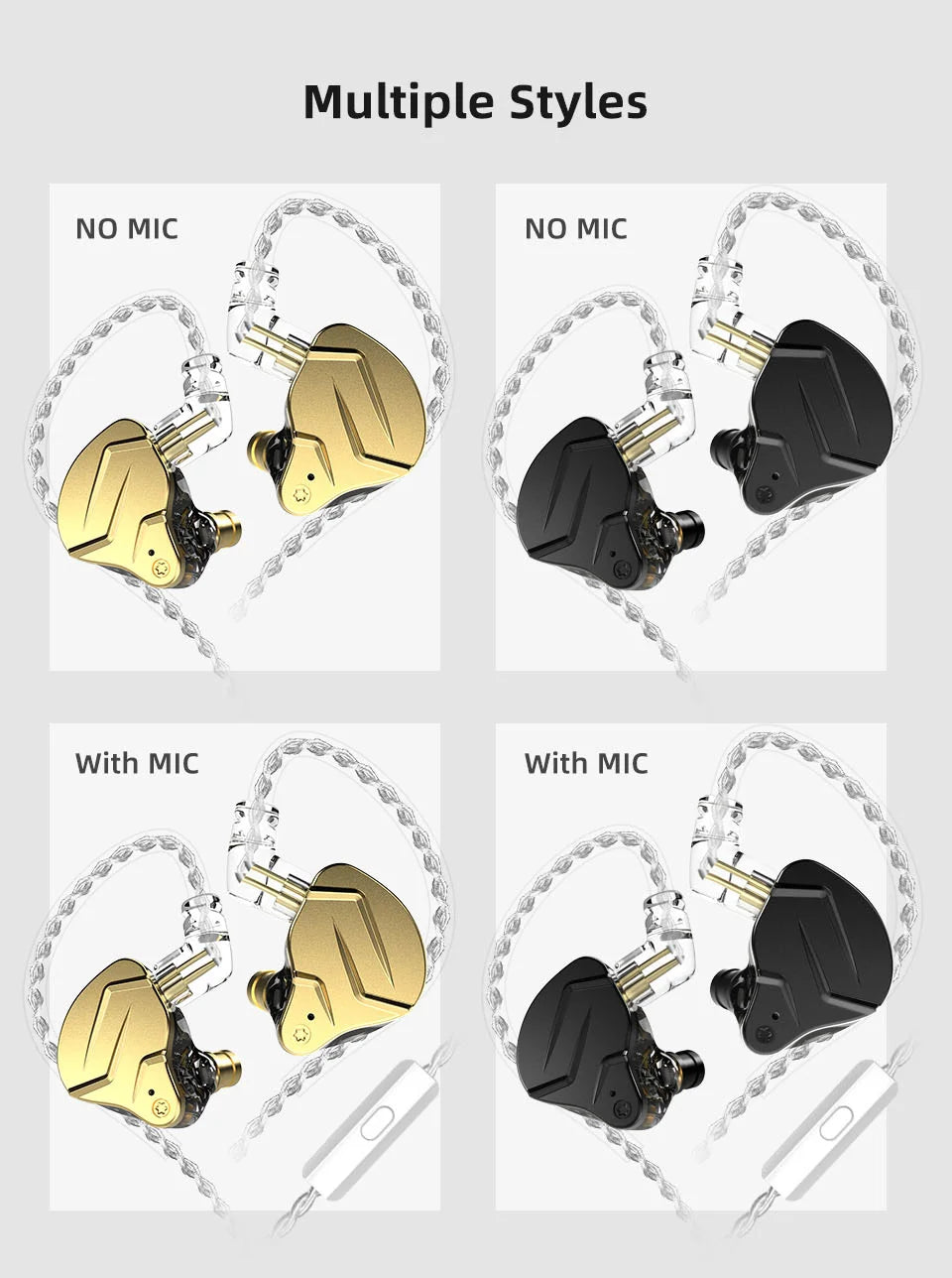 KZ ZSN Pro X 1DD 1BA Metal HIFI In Ear Earphone Bass Earbuds Hybrid Driver Sport Headset Very Low Voice For ZSX ZAX ASX EDX Z1