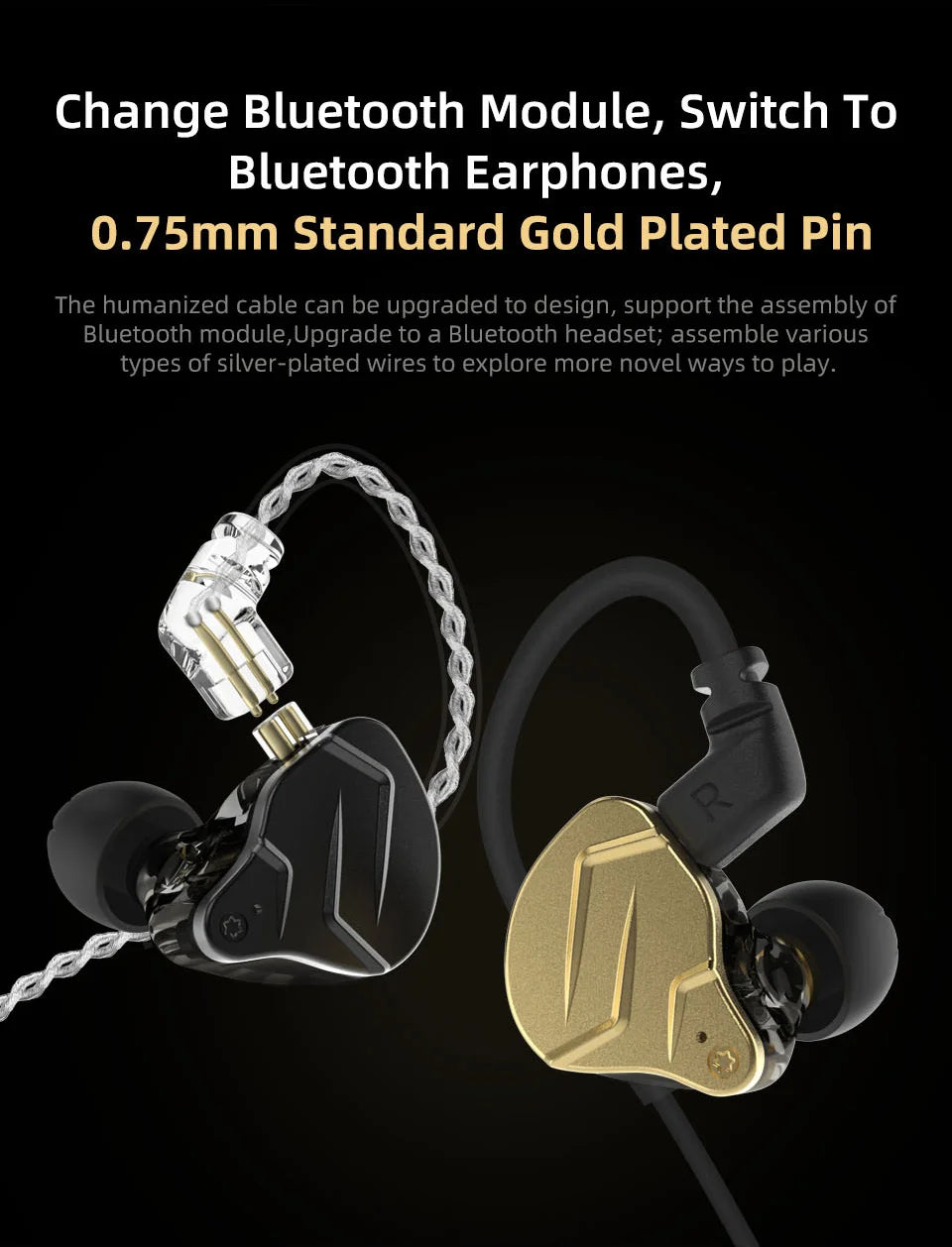 KZ ZSN Pro X 1DD 1BA Metal HIFI In Ear Earphone Bass Earbuds Hybrid Driver Sport Headset Very Low Voice For ZSX ZAX ASX EDX Z1