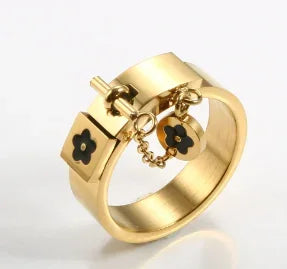Personality Round Beads Ring Band Small Clear Crystal Zircon Waterproof Stainless Steel Gold Rings Simple Granular Fine Jewelry