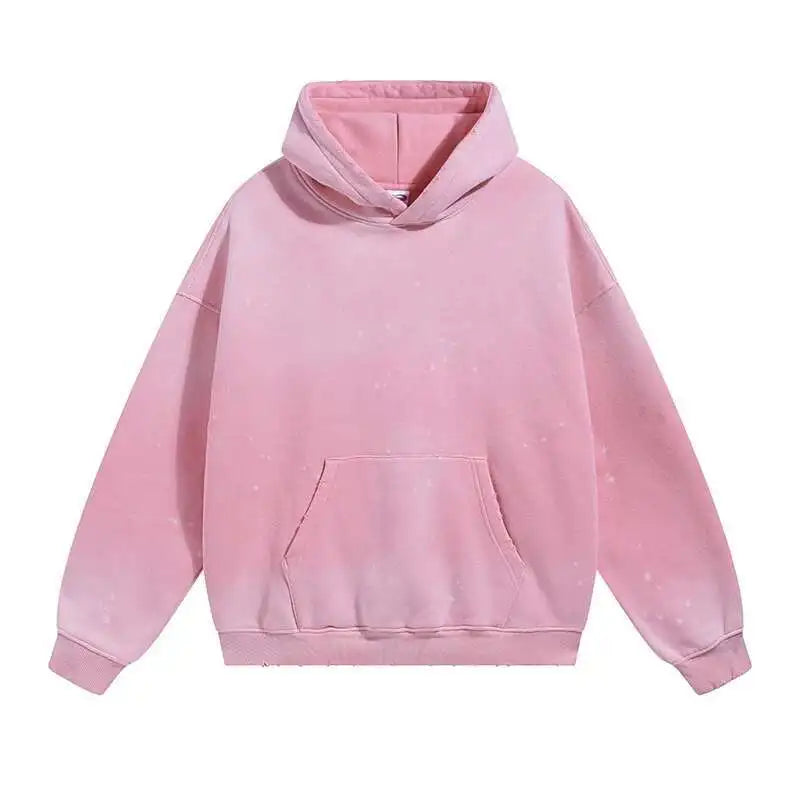 IEFB Spring New Trendy Sets Washed Sweatshirt Sweatpants Splash-ink Spray Dye Velvet Hoodies Autumn Male Wear Menwear 9W125