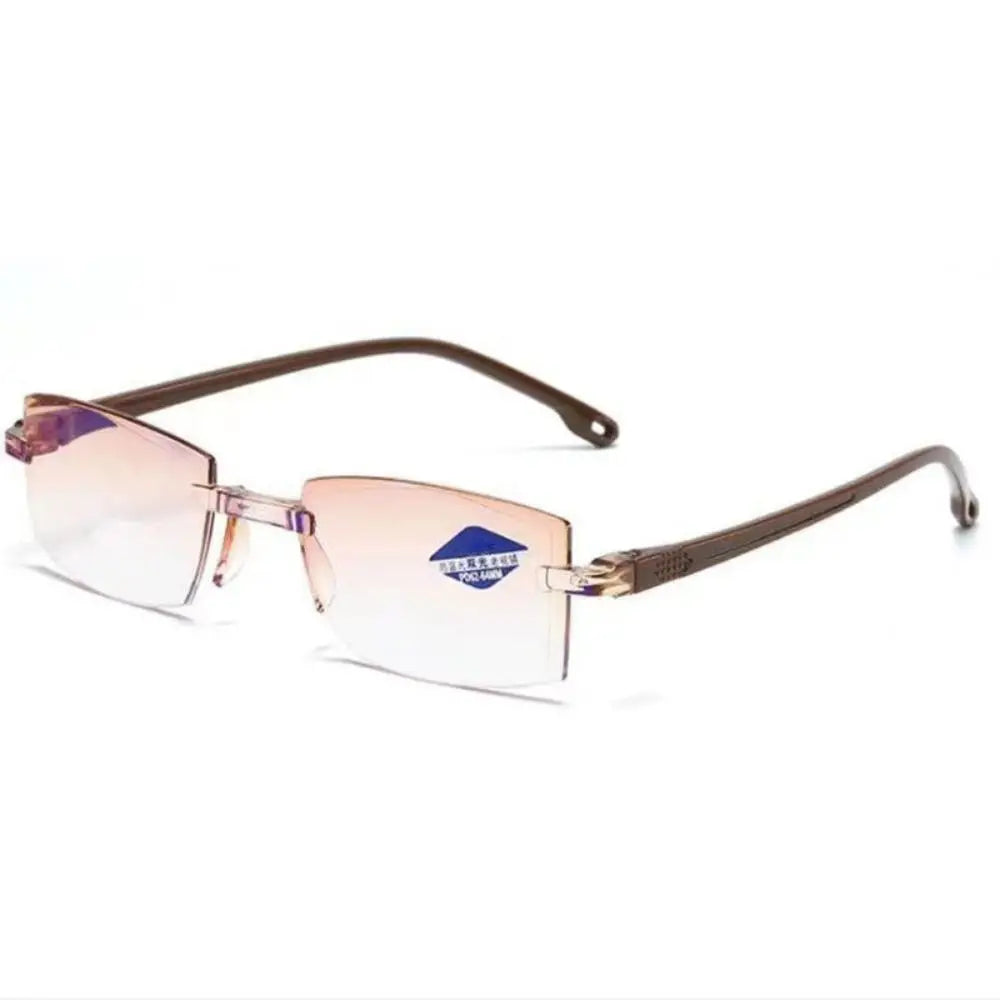 Intelligent Zoom Anti-blue Light Reading Glasses Frameless Cutting Edge Presbyopic Glasses Men and Women Presbyopic Glasses