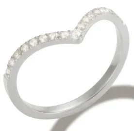 Personality Round Beads Ring Band Small Clear Crystal Zircon Waterproof Stainless Steel Gold Rings Simple Granular Fine Jewelry