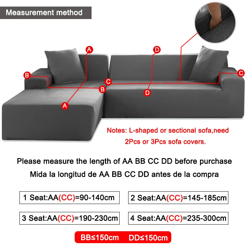 Jacquard Sofa Cover For Living Room Elastic Thick Jacquard Sofa Cover For Sofa L-shaped Corner Sofa Covers 1/2/3/4/5 Seater