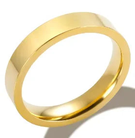 Personality Round Beads Ring Band Small Clear Crystal Zircon Waterproof Stainless Steel Gold Rings Simple Granular Fine Jewelry