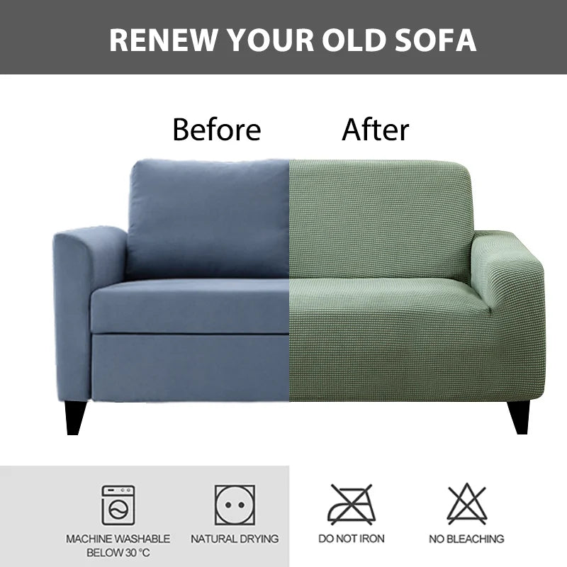 Jacquard Sofa Cover For Living Room Elastic Thick Jacquard Sofa Cover For Sofa L-shaped Corner Sofa Covers 1/2/3/4/5 Seater