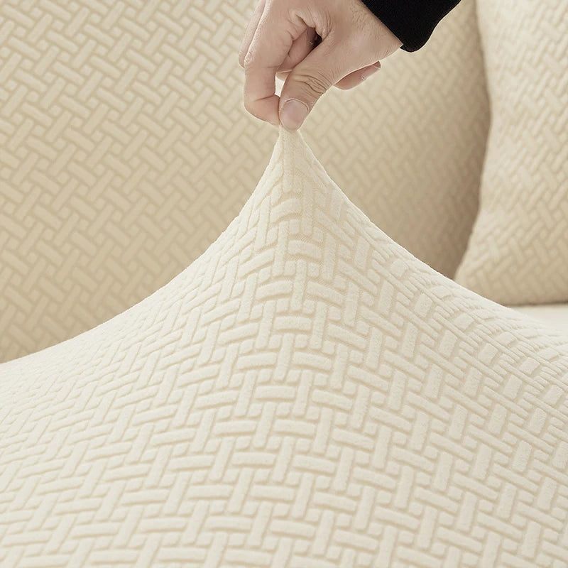 Jacquard Sofa Cover For Living Room Elastic Thick Jacquard Sofa Cover For Sofa L-shaped Corner Sofa Covers 1/2/3/4/5 Seater