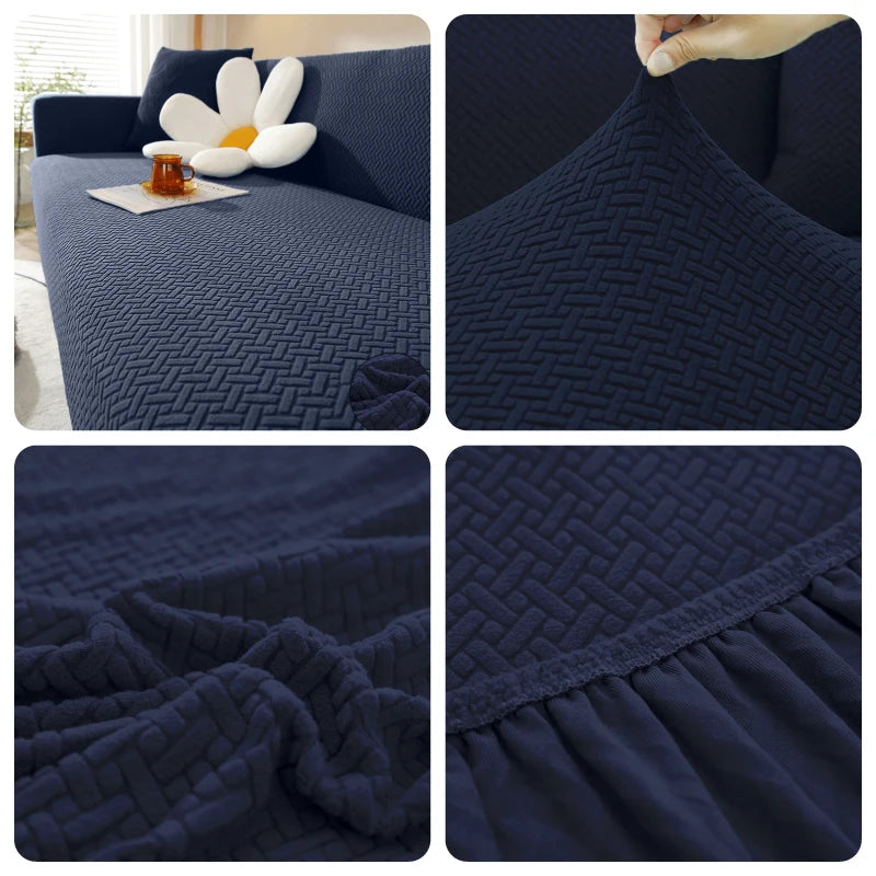 Jacquard Sofa Cover For Living Room Elastic Thick Jacquard Sofa Cover For Sofa L-shaped Corner Sofa Covers 1/2/3/4/5 Seater