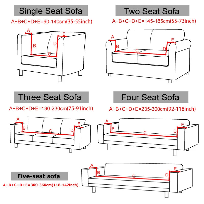 Jacquard Sofa Cover For Living Room Elastic Thick Jacquard Sofa Cover For Sofa L-shaped Corner Sofa Covers 1/2/3/4/5 Seater