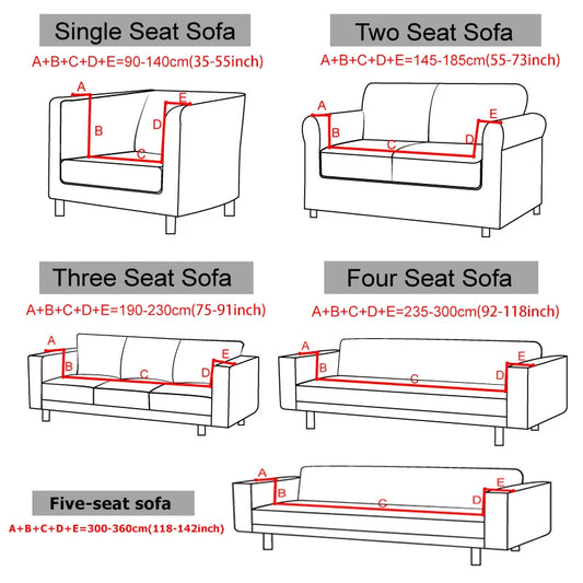 Jacquard Sofa Cover For Living Room Elastic Thick Jacquard Sofa Cover For Sofa L-shaped Corner Sofa Covers 1/2/3/4/5 Seater